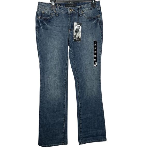 New! Nine West Santa Monica Bootcut Mid Rise Bootcut Curvy Blue Jeans Sz 6/27 - Picture 13 of 13